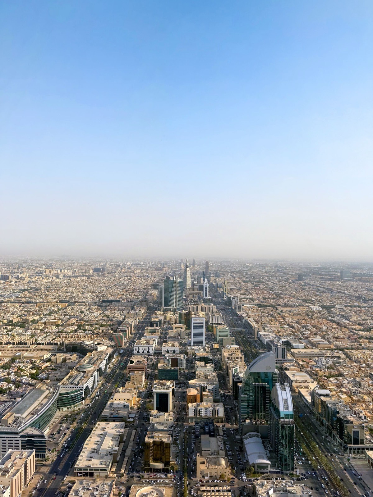 منظر جوي لأفق مدينة الرياض، المملكة العربية السعودية